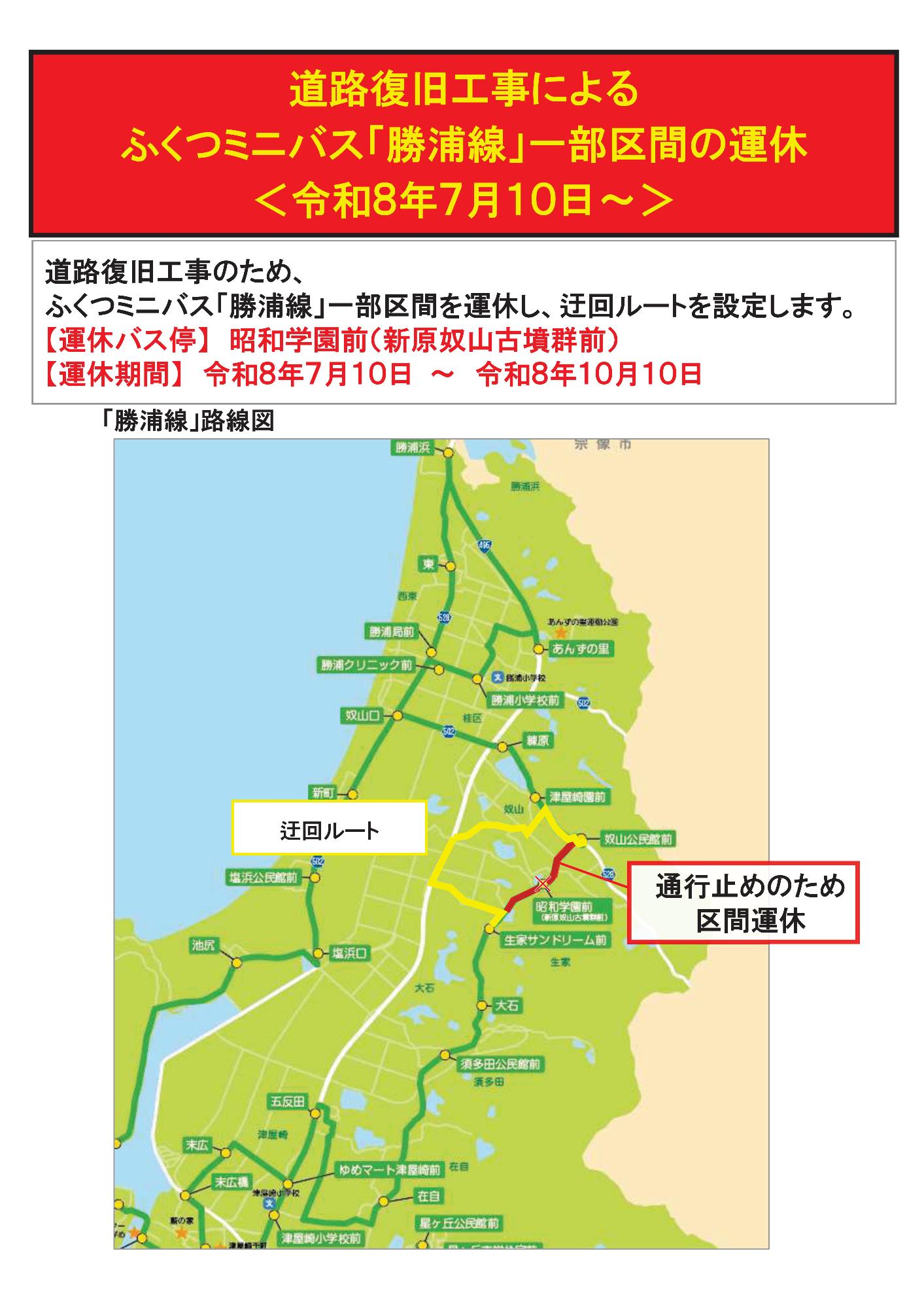 「勝浦線」迂回ルート