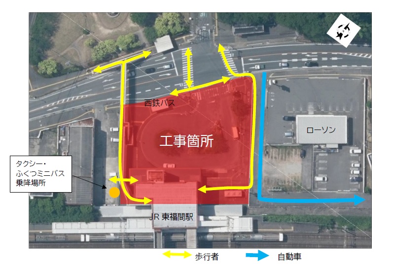 工事箇所・迂回路図