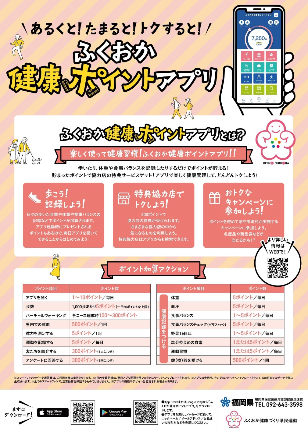 ふくおか健康ポイントアプリ協力店募集裏
