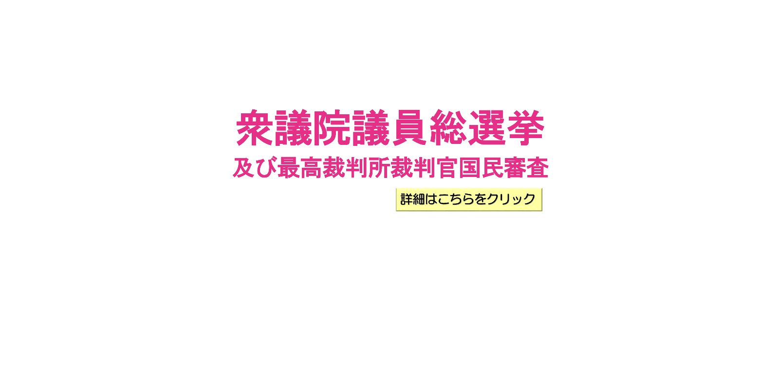 衆議院議員選挙のスライドバナー