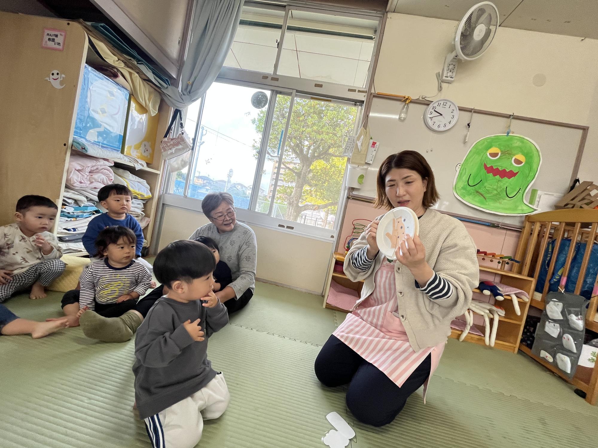 れんげ手洗い指導