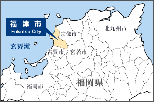 福津市の位置図