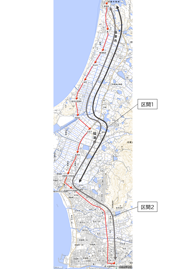 ふくつ乗合タクシー路線図
