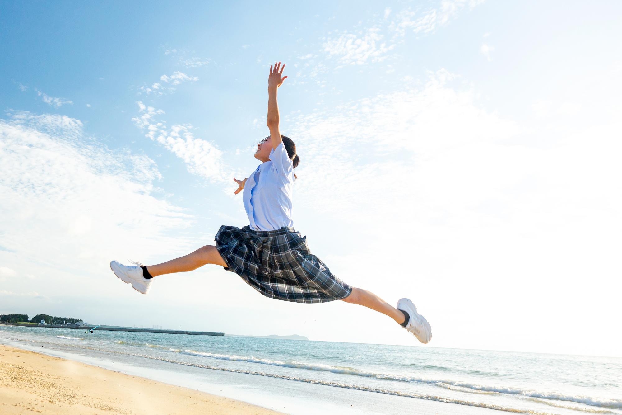 人が飛躍する写真